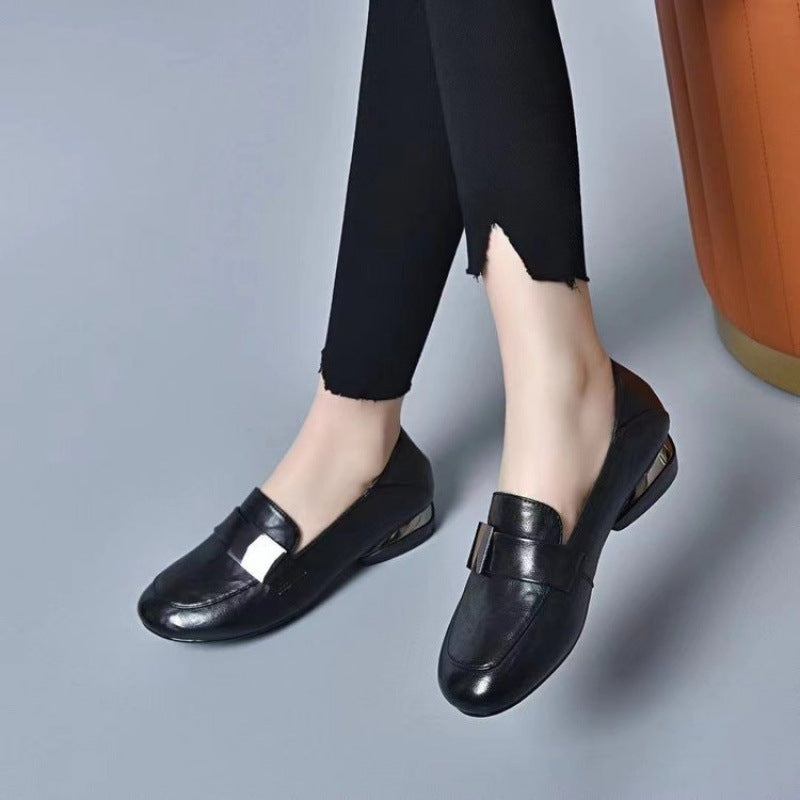 Damen Bequeme Mokassins mit modischem Schnallen-Detail R&B