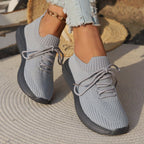 Damen Atmungsaktive Sneaker mit elastischem Strick-Obermaterial und stützendem Fußbett