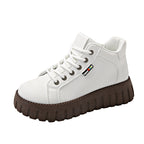 Damen High-Top Sneakers mit dicker Gummi-Laufsohle und wasserabweisendem Obermaterial R&B