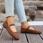 Damen Elegante Ballerinas mit verstellbarem Riemen R&B
