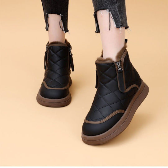 Damen gefütterte Winterboots mit strapazierfähigem Reißverschluss und warmem Innenfutter R&B
