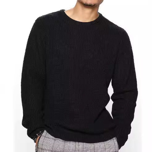 Herren Strukturierter Pullover mit Rundhalsausschnitt R&B