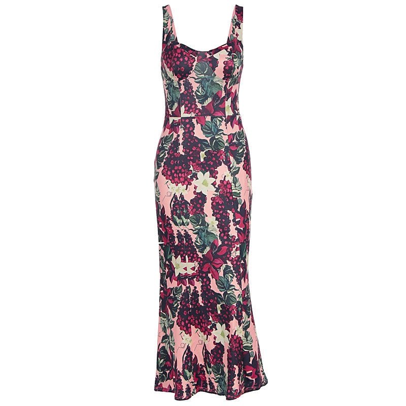 Damen Elegantes Maxikleid mit floralem Print und feminine Passform R&B