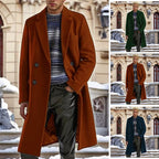 Herren eleganter doppelreihiger Wollmantel R&B