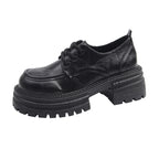 Damen Modische Schnürschuhe mit robustem Plateau-Heel und elegantem Obermaterial R&B