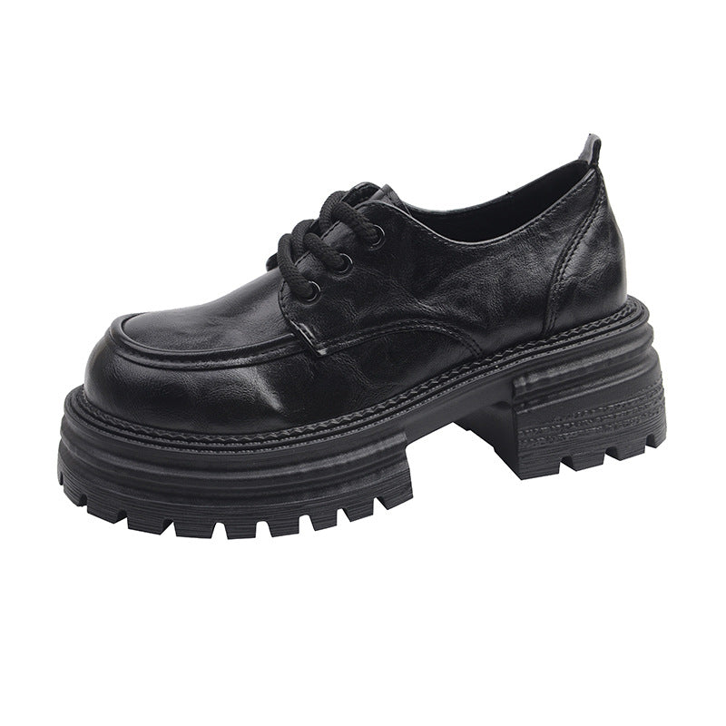 Damen Modische Schnürschuhe mit robustem Plateau-Heel und elegantem Obermaterial R&B