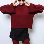 Damen Strickpullover mit lässigem Schnitt und Volumenärmeln R&B