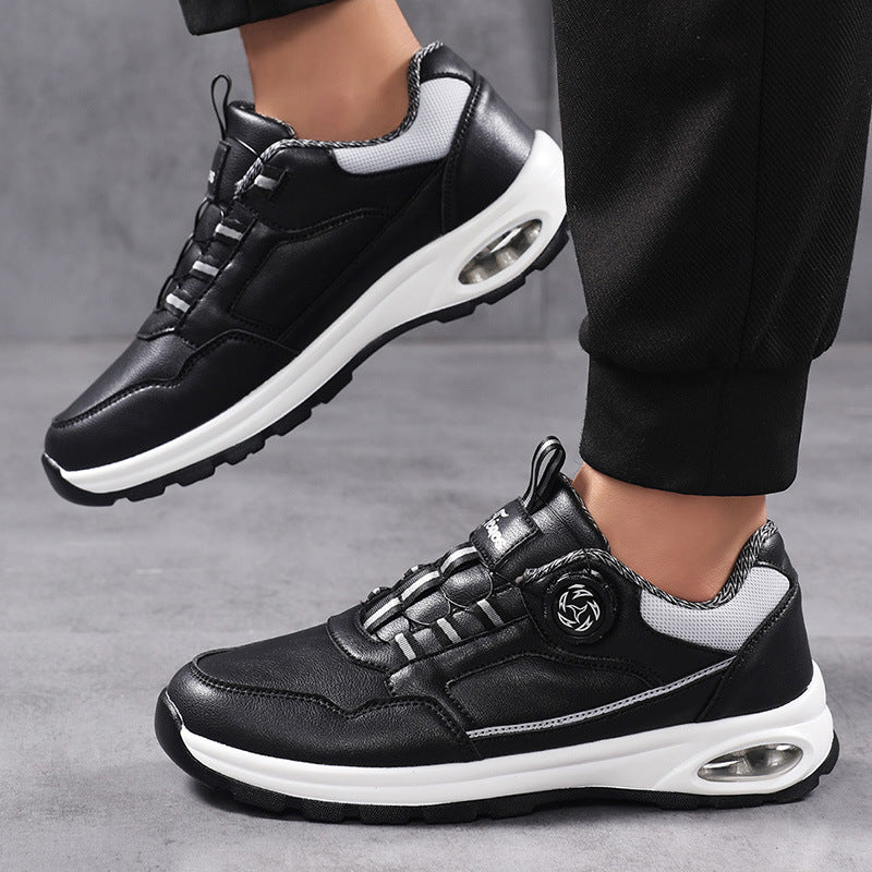 Herren nan sportlicher Freizeit-Sneaker mit Luftkapsel-Fersendämpfung, stufenlosem Klickverschluss und viskoelastischem Fußbett R&B