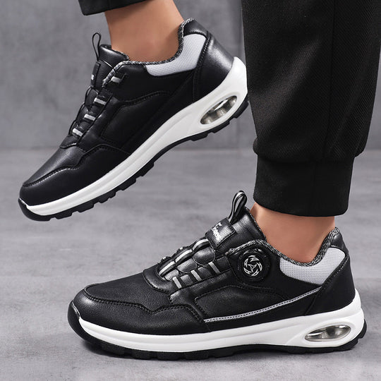 Herren nan sportlicher Freizeit-Sneaker mit Luftkapsel-Fersendämpfung, stufenlosem Klickverschluss und viskoelastischem Fußbett R&B