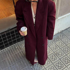 Damen eleganter Wool Coat mit doppelter Knopfleiste R&B