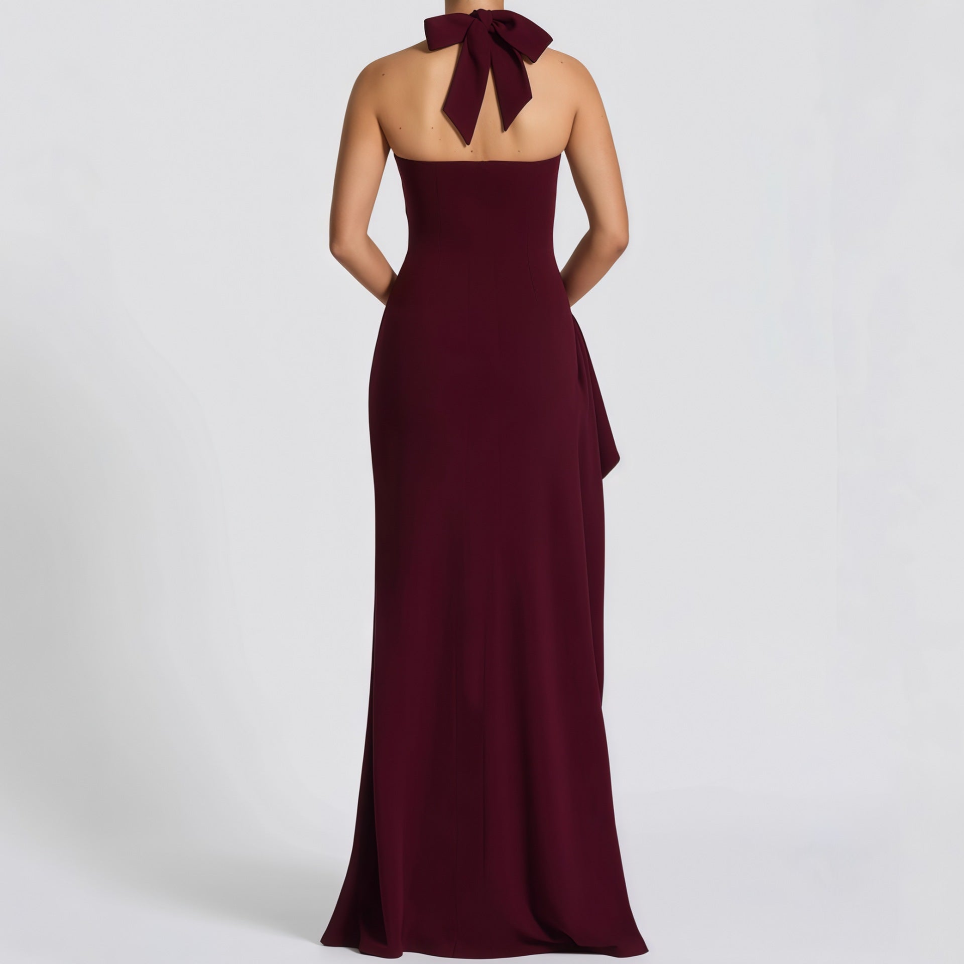 Damen Elegantes Abendkleid mit raffiniertem Schlitz und trägerlosem Design R&B