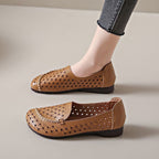 Damen Elegante und bequeme Ballerinas mit atmungsaktiver Oberflächenstruktur