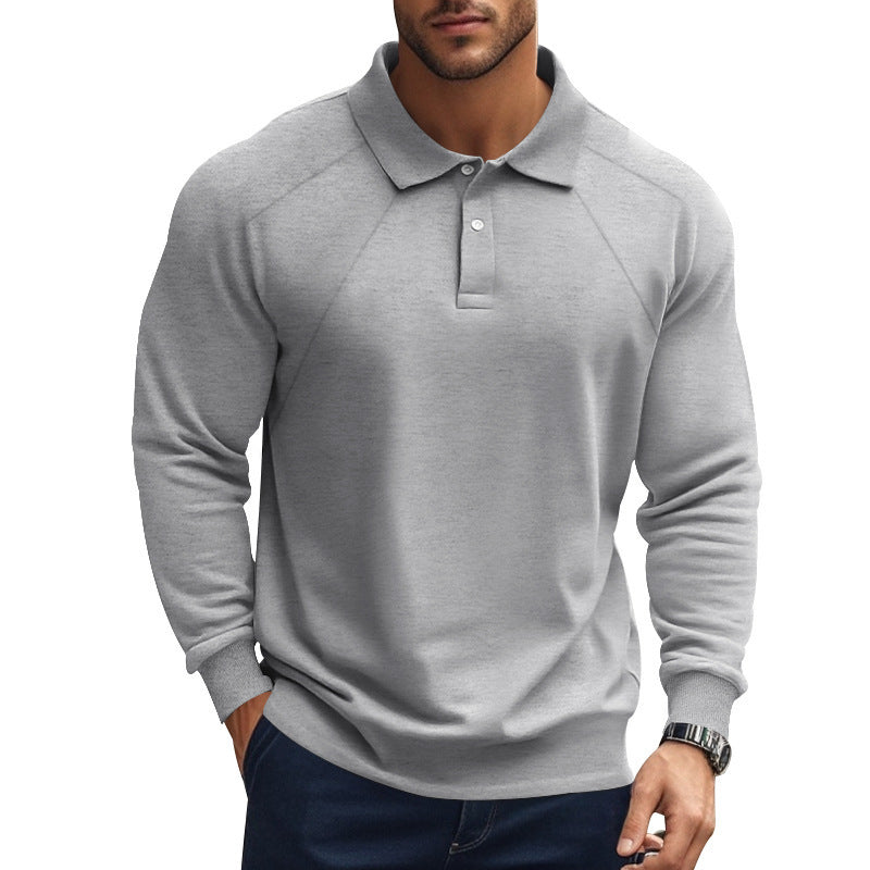 Herren Langarm-Polohemd mit charakteristischem Raglan-Schnitt R&B