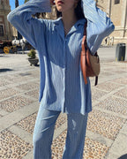 Damen Plissierte Bluse mit elegantem Schnitt und lockerem Fall