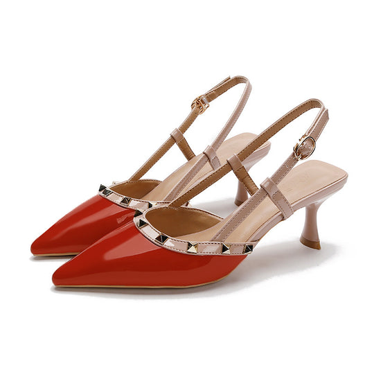 Damen Slingback-Pumps mit strukturierter Oberfläche und modischen Details R&B