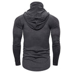 Herren Hoodie mit Skelett-Design und praktischem Gesichtsschutz