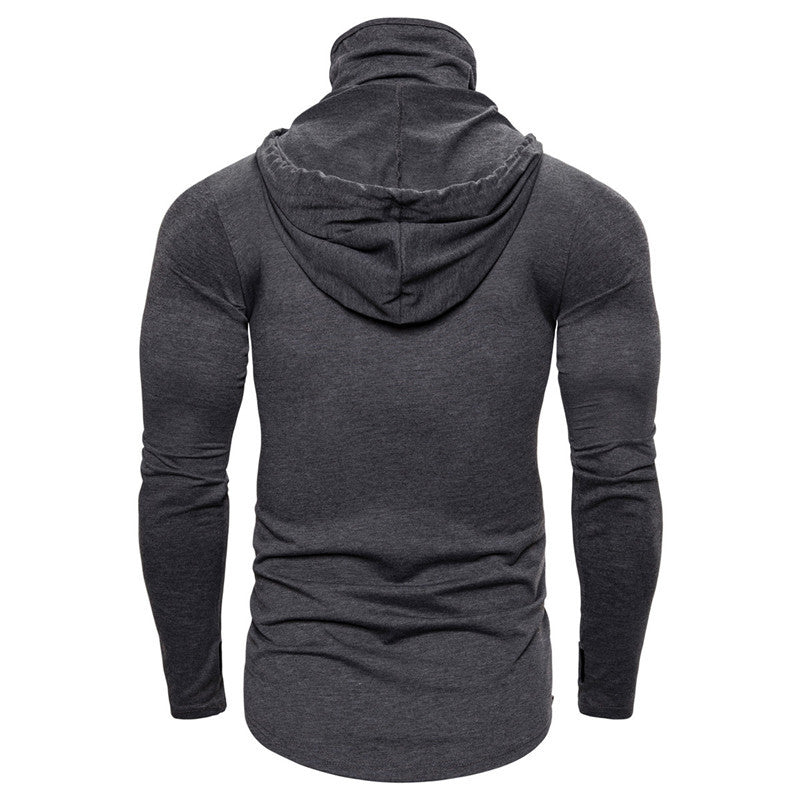 Herren Hoodie mit Skelett-Design und praktischem Gesichtsschutz