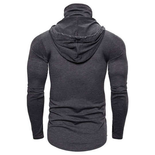 Herren Hoodie mit Skelett-Design und praktischem Gesichtsschutz R&B