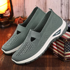 Damen Atmungsaktive Slip-On Freizeitschuhe mit elastischem Riemen R&B