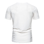 Herren V-Ausschnitt T-Shirt mit strukturiertem Design
