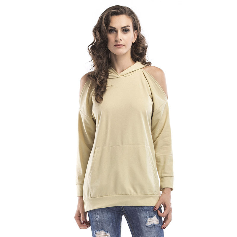 Damen Sweatshirt mit Off-Shoulder Design und bequemer Passform R&B