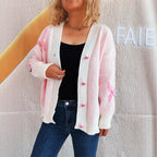 Damen Strickjacke mit verspieltem Schmetterlingsdesign und Knopfverschluss R&B