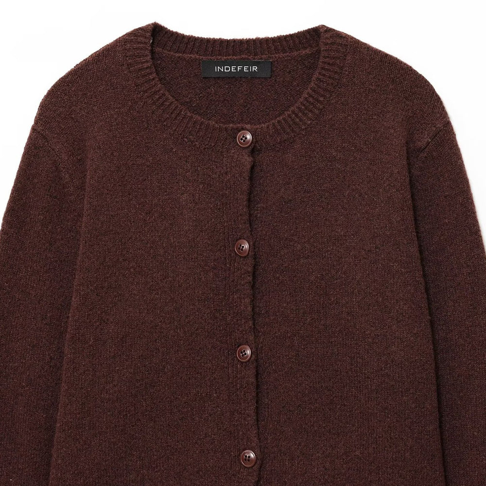 Damen Kuschelweicher Cardigan aus hochwertiger Wolle mit praktischen Knöpfen R&B