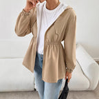 Damen Freizeitjacke mit verstellbarem Bund und Kapuze R&B