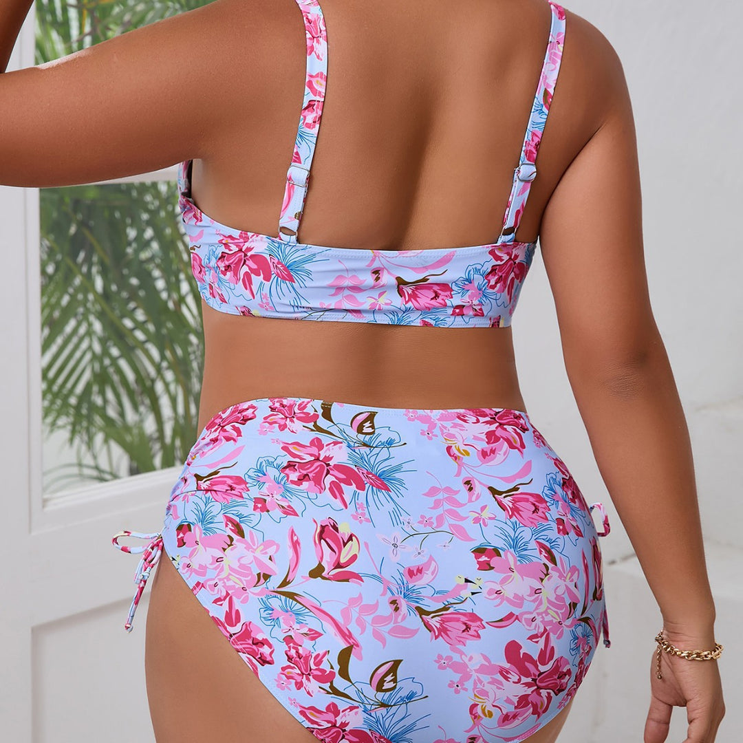 Damen Triangel-Bikini-Set mit rüschenbedecktem Höschen R&B
