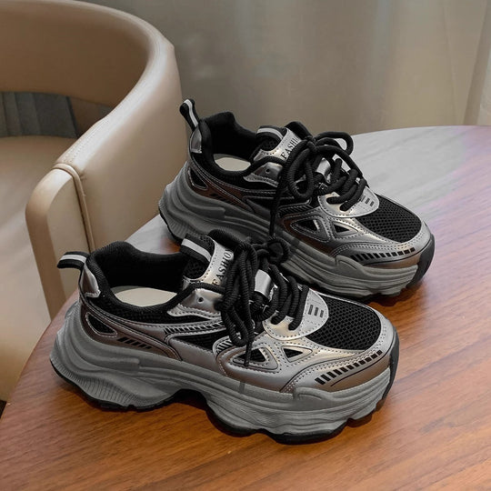 Damen Sportliche Sneakers mit atmungsaktiver Netz-Oberfläche und dämpfendem Sohlenkomfort R&B