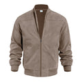 Herren Bomberjacke mit weichem Wildleder-Design und elastischen Bündchen R&B