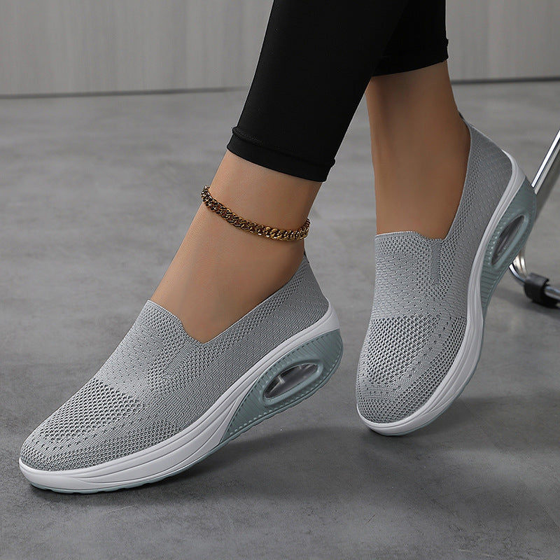 Damen Komfortable Slip-On Sneakers mit atmungsaktivem Mesh und dämpfender Sohle R&B