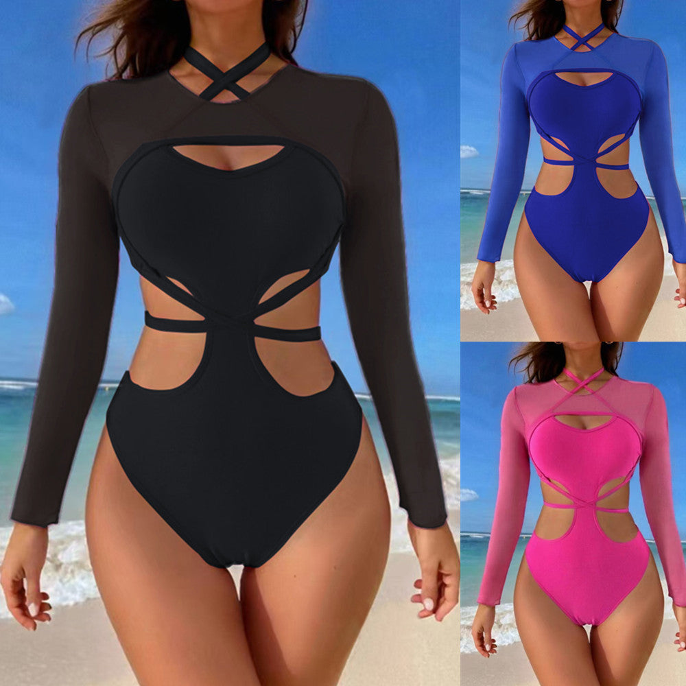 Damen Bikini-Set mit transparentem Oberteil und innovativem Schnitt R&B