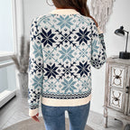 Damen gestrickter Pullover im Skandi-Stil R&B