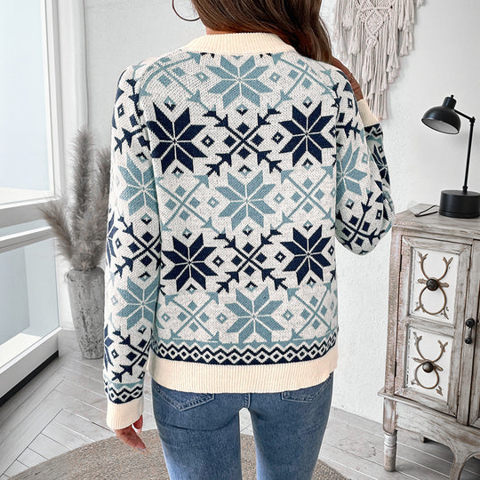 Damen gestrickter Pullover im Skandi-Stil R&B