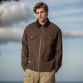 Herren lässige Utility-Jacke mit praktischen Klappentaschen und Reißverschluss R&B