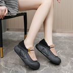 Damen warme Hausschuhe mit praktischer Schnalle und rutschfester Sohle R&B