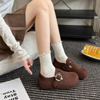 Damen Clogs mit komfortablem Kunstleder-Obermaterial und modischer Schnalle R&B