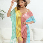 Damen luftig-transparenter Strandponcho R&B