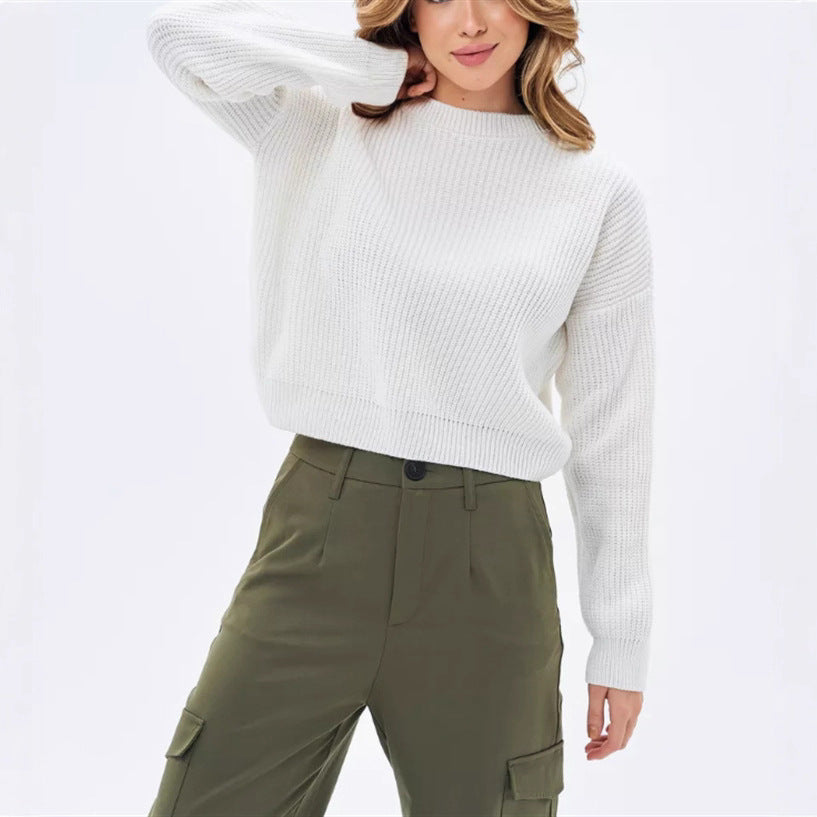Damen lässiger Strickpullover R&B