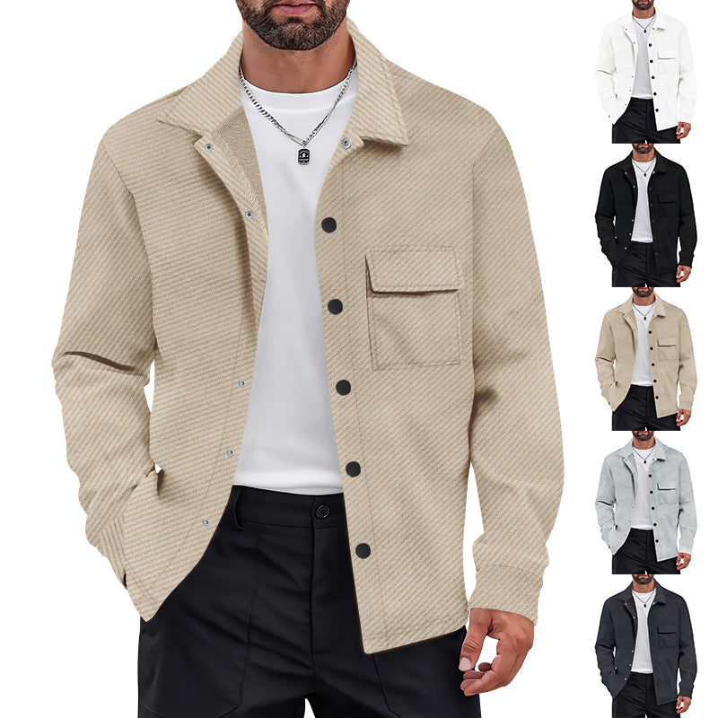 Herren Freizeitjacke mit strukturiertem Design und praktischen Brusttaschen R&B