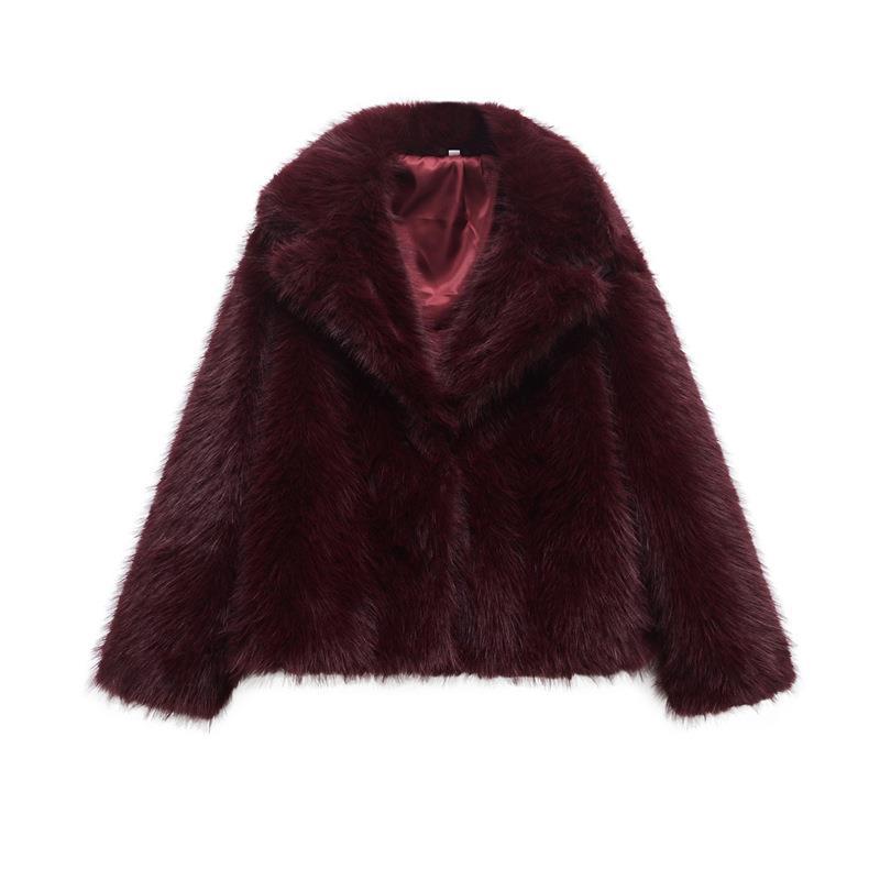 Damen modischer Fellblazer R&B