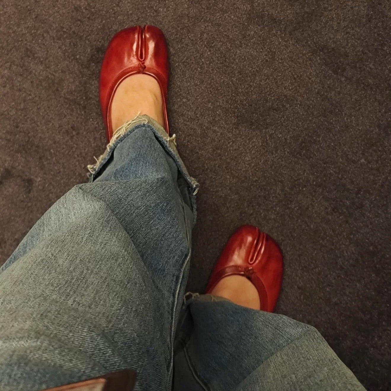 Damen Elegante und modische Ballerinas mit einzigartigem Zehen-Design R&B