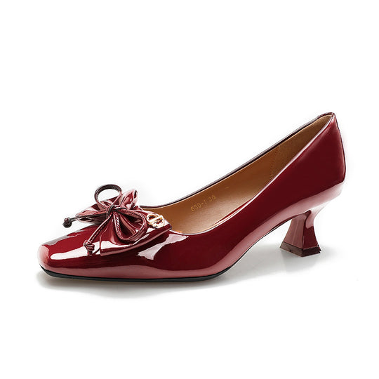 Damen elegante Pumps mit geschmackvollem Schleifenakzent R&B
