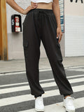 Damen Bequeme Cargo-Hose mit elastischem Bund und seitlichen Taschen R&B