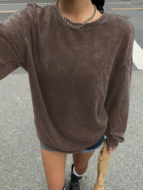 Damen lässiges Sweatshirt mit oversized Schnitt und weichem Material R&B