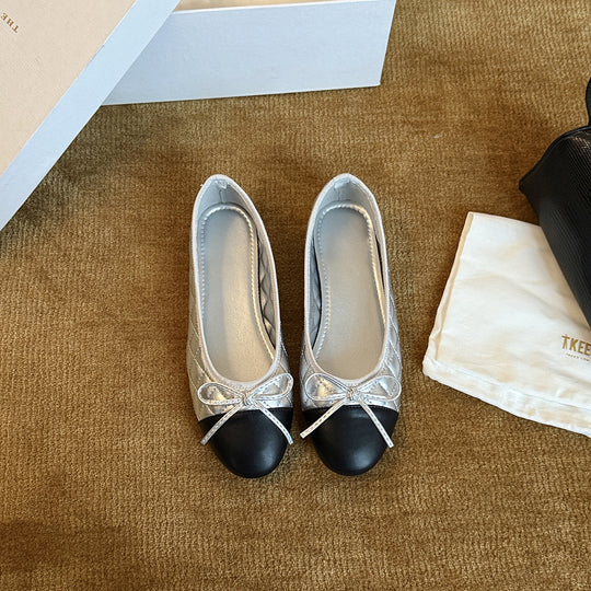 Damen Ballerinas mit elegantem Schleifendetail und hochwertiger Lederoberfläche R&B