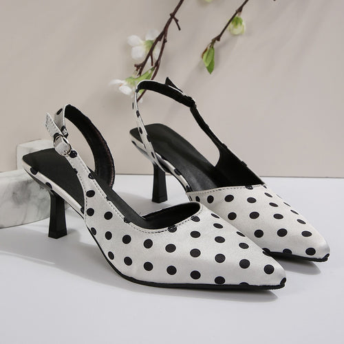 Damen Slingback-Pumps mit Punktmuster und elegantem Design R&B