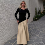 Damen Kleid mit asymmetrischem Design und Raffung R&B