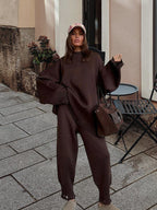 Damen Strickanzug mit oversized Schnitt und modischen Details R&B